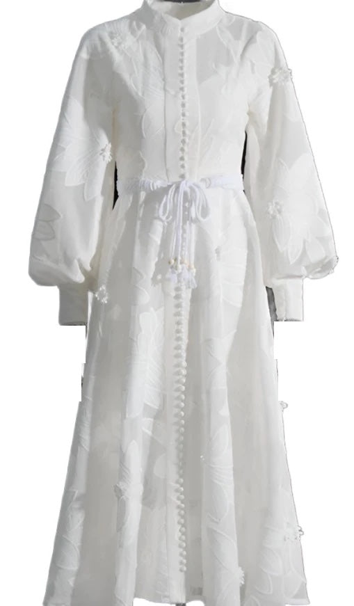 Elegant White Mini Dress For Spring Season