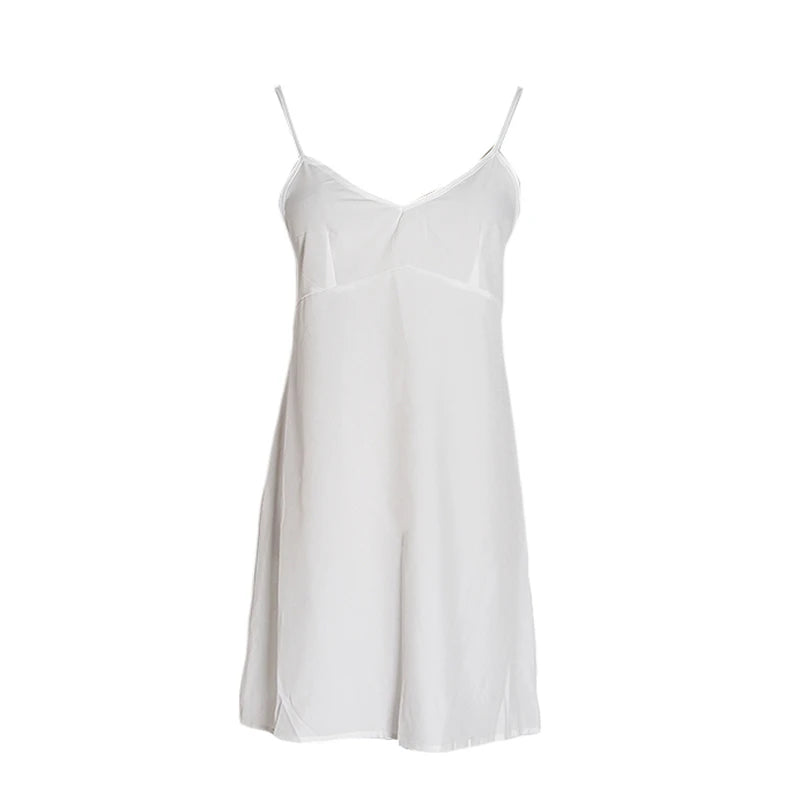 Elegant White Mini Dress For Spring Season
