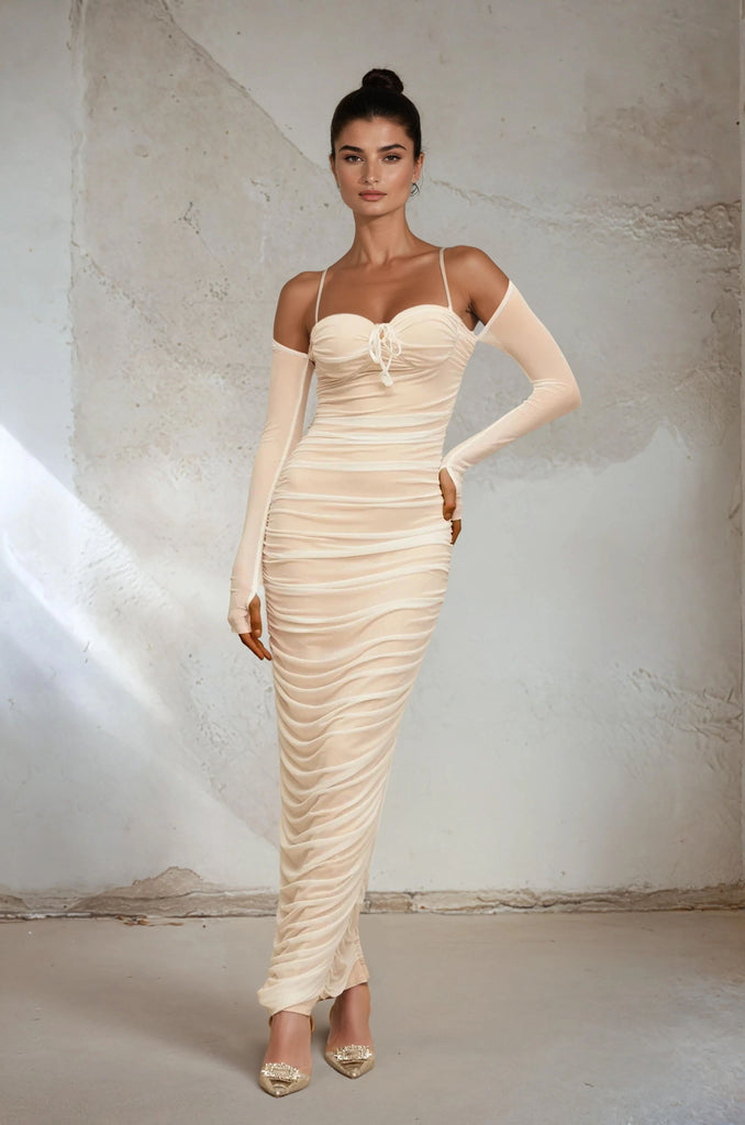 Folds Slimming Chic Dresses with Square Collar