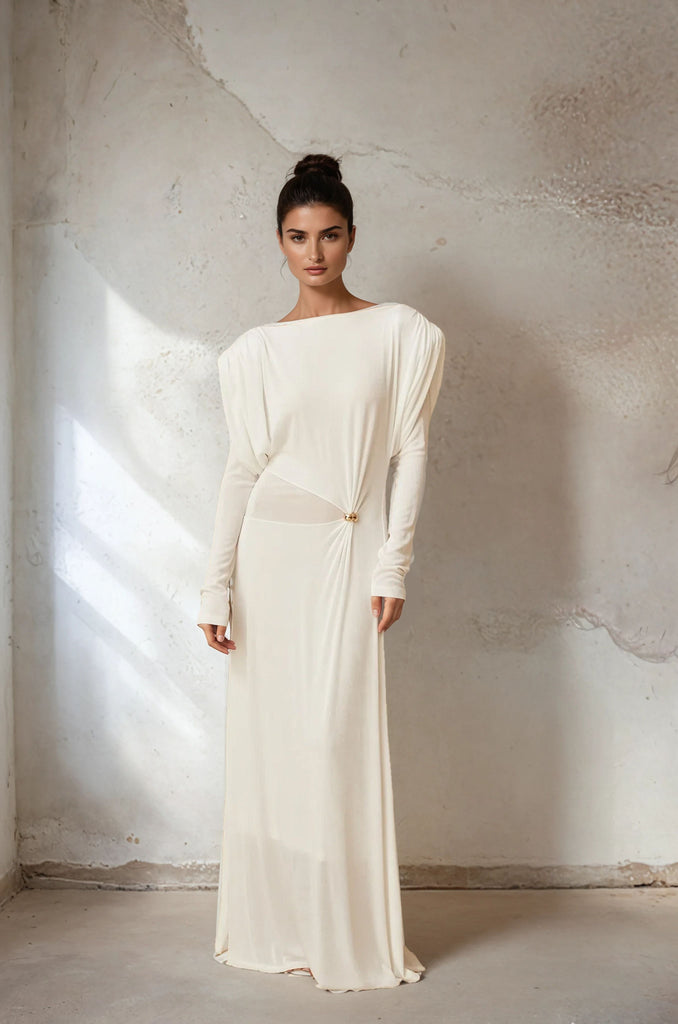 Slimming Metal Buckle Dress