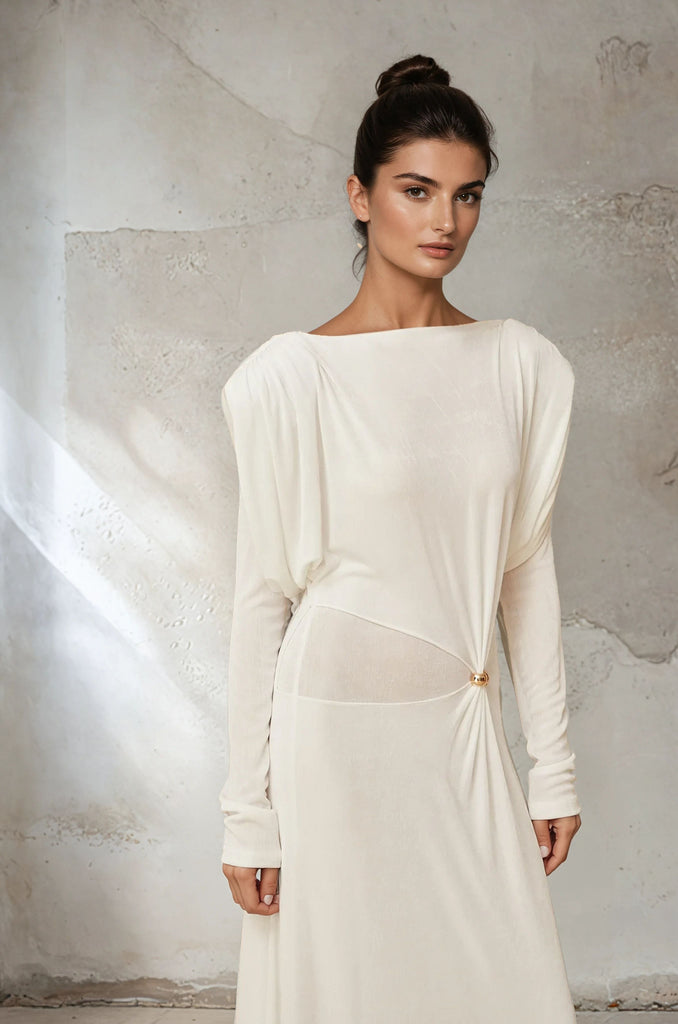 Slimming Metal Buckle Dress