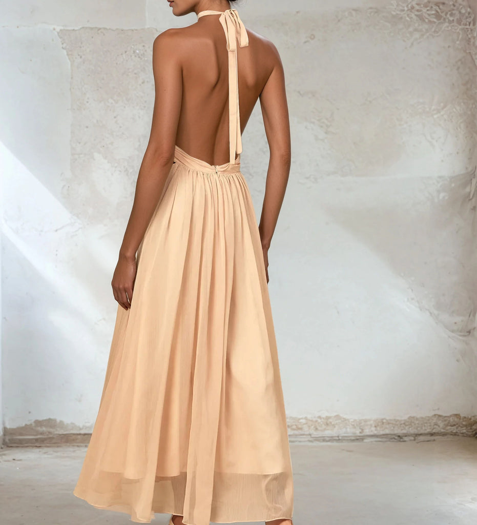 Folded Chiffon Minimalist Dress