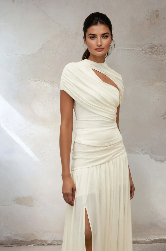 Two Pieces Set (Top with A-line Skirt )