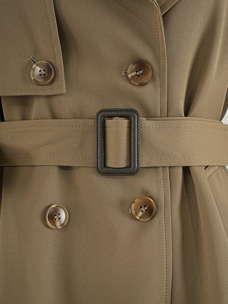 Khaki Big Size Long Trench Coat -NEW