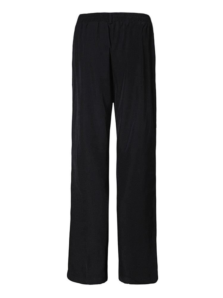 High Waist pants with Metal Button