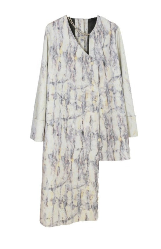 Printed Big Size UNUSUAL Trench Coat