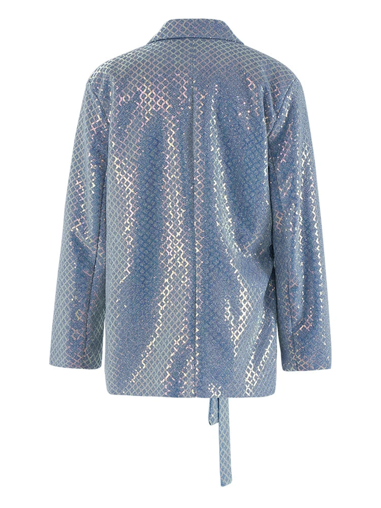 Blue Sequins  Blazer