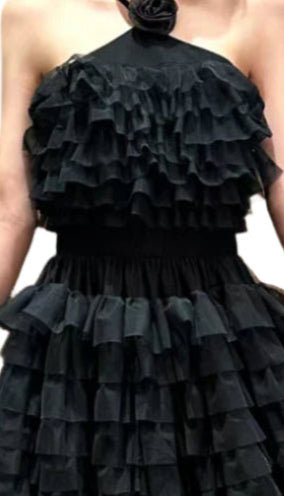 Chiffon Ruffles Maxi Dress