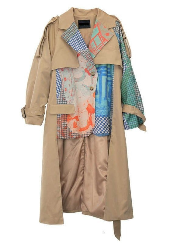 Printed Big Size Trench Coat