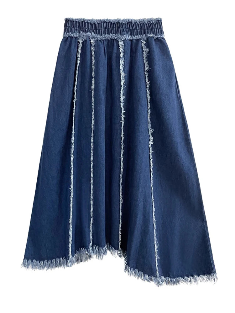 Vintage Tassels Denim Skirt