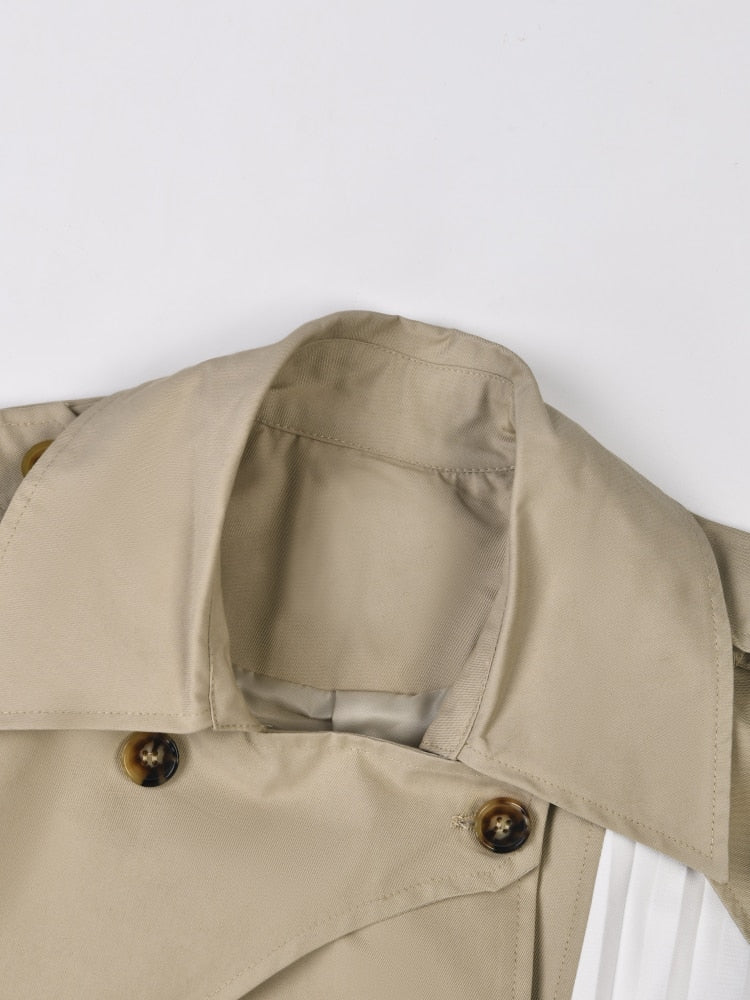 Pleated Big Size Trench Coat