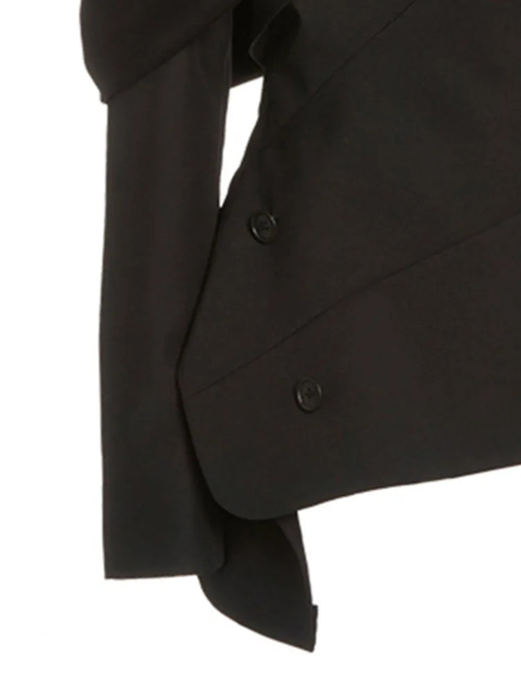 Black UNUSUAL Folds Blazer