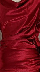 Folded Satan Backless Dress with Flower waist