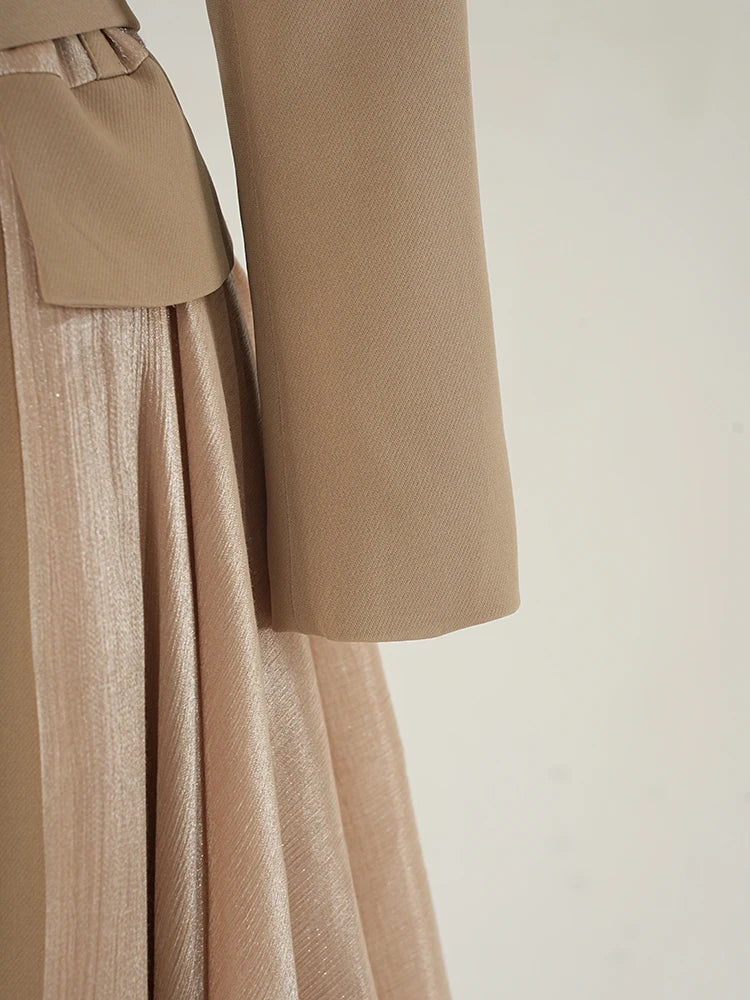 Pleated Trench Dress