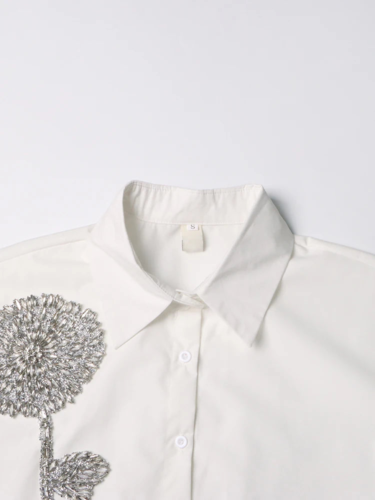 Diamonds Appliques Shirt -NEW