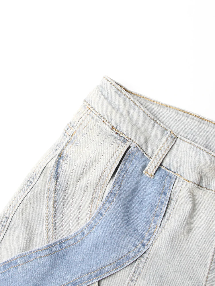 Hollow Out Denim Casual Pants- NEW