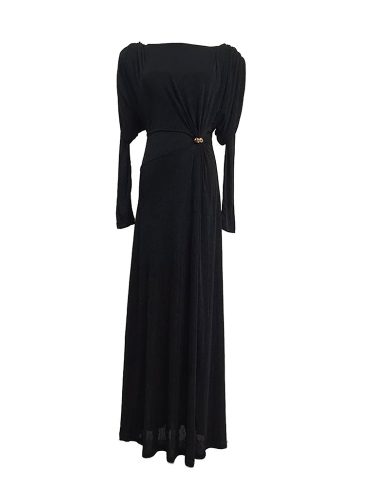 Slimming Metal Buckle Dress