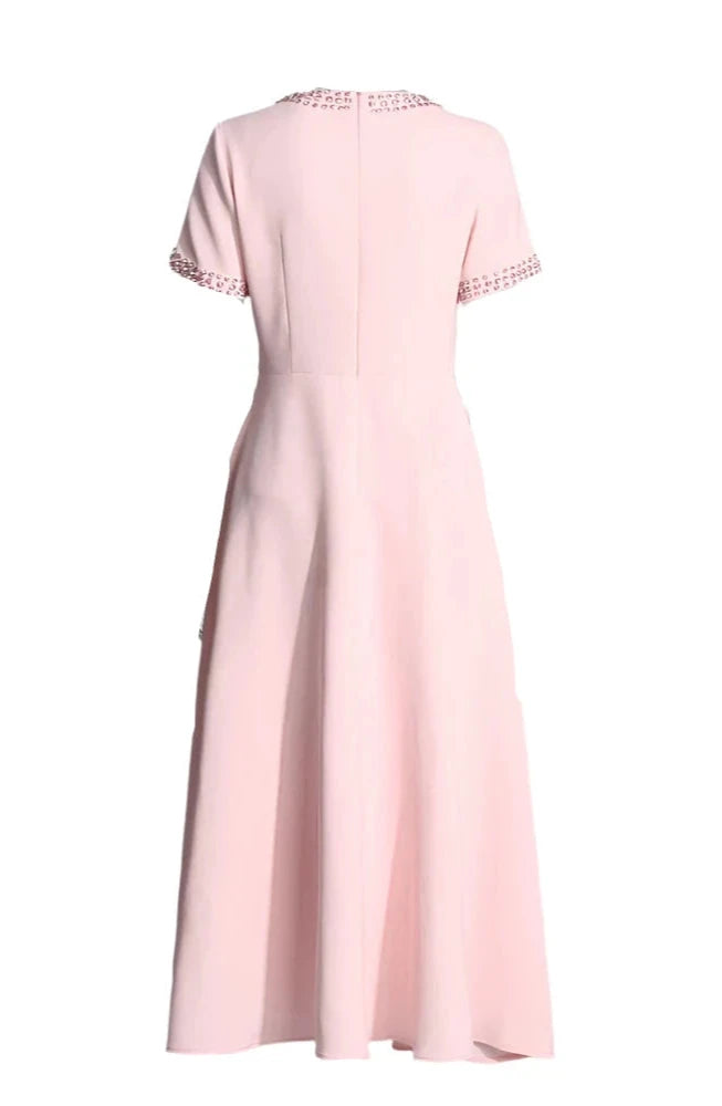 Pink Bowknot Elegant Dress -NEW