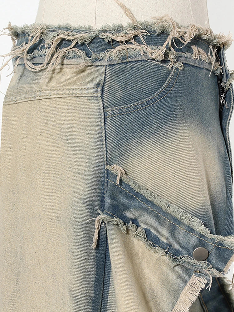 Vintage Denim Half Skirt -NEW