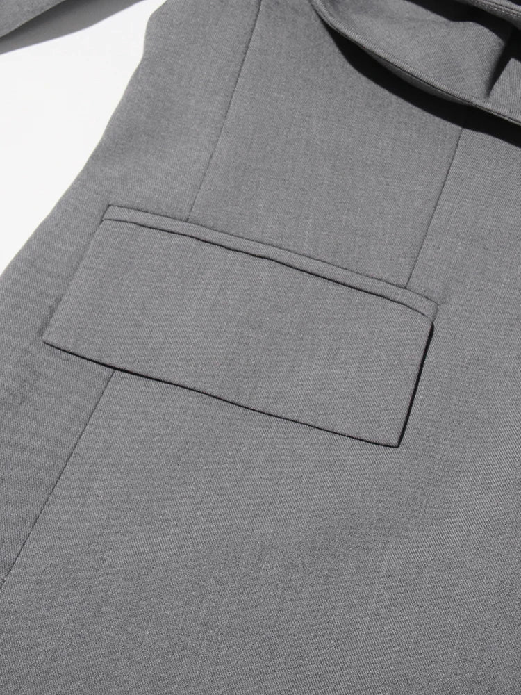 Gray Applique Blazer