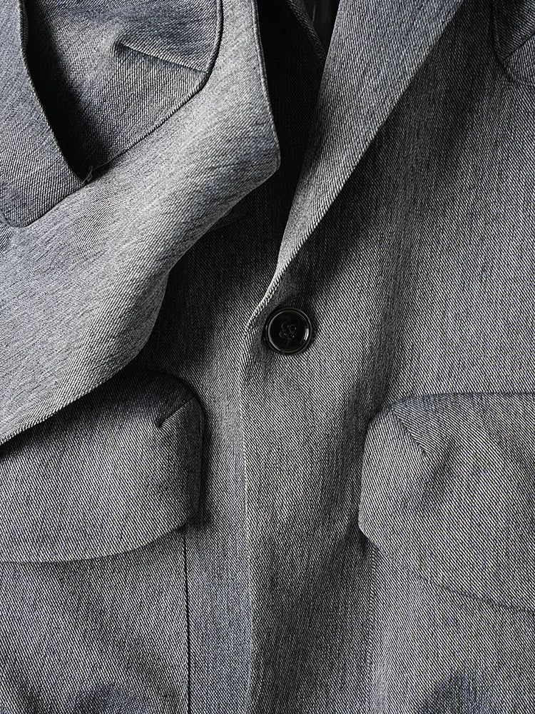 Gray Pockets multi Ways Wear Blazer