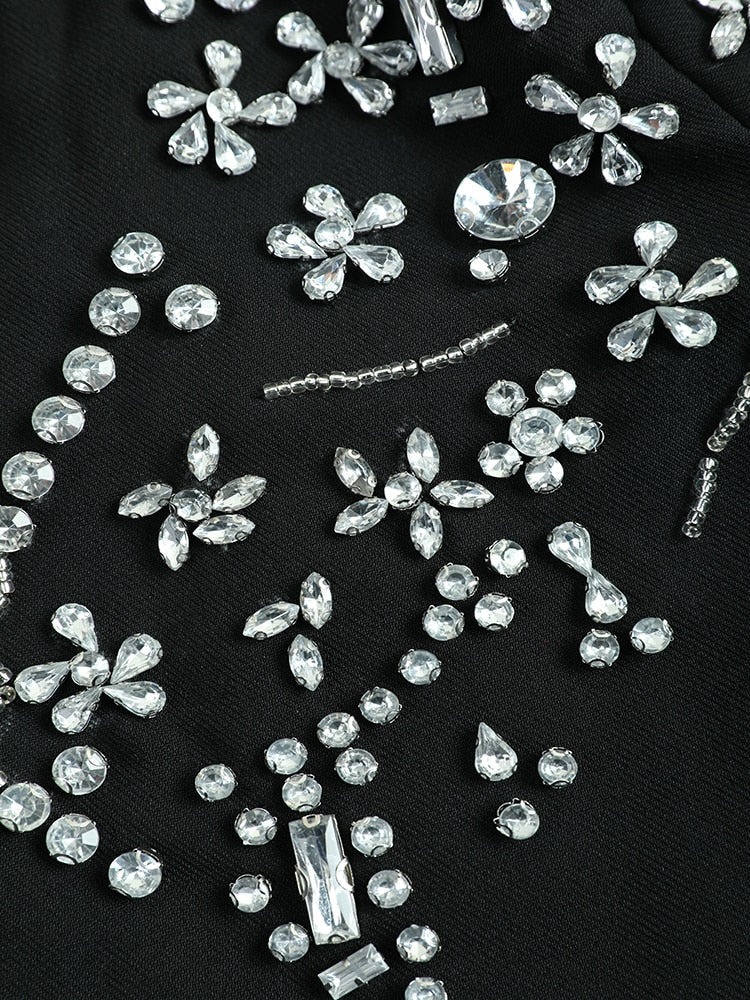 Rhinestones Fur Long Jacket- Ready to Ship