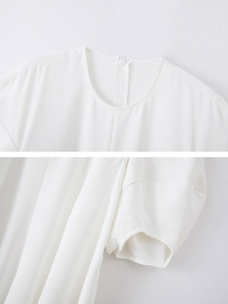 Casual T-shirt With Half Lantern Sleeve
