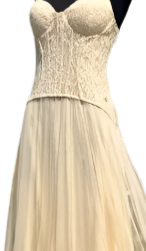 Strapless Dantel Tull Dress