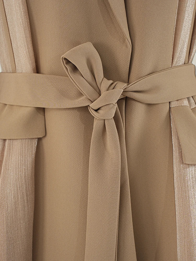 Pleated Trench Dress