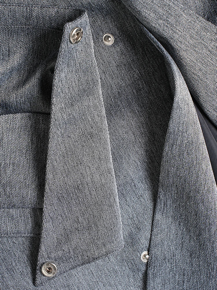 Gray Pockets multi Ways Wear Blazer