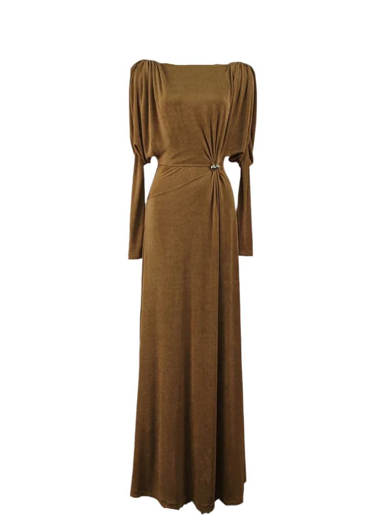 Slimming Metal Buckle Dress