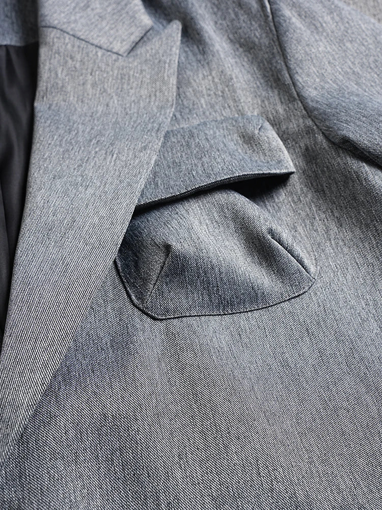 Gray Pockets multi Ways Wear Blazer