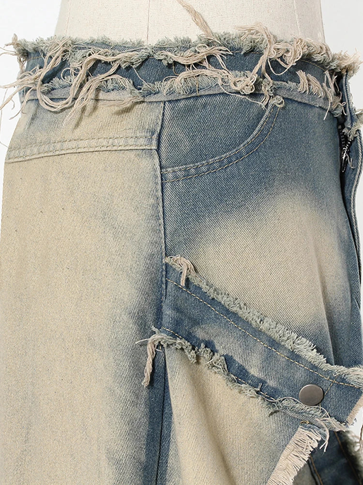 Vintage Denim Half Skirt -NEW