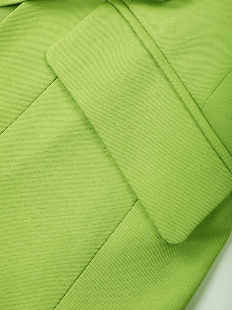 Green UNUSUAL Cross Bandage Blazer