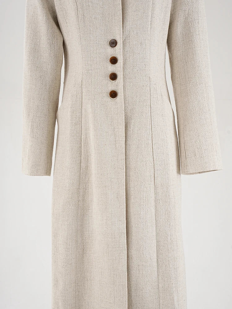 Beige Casual Trench