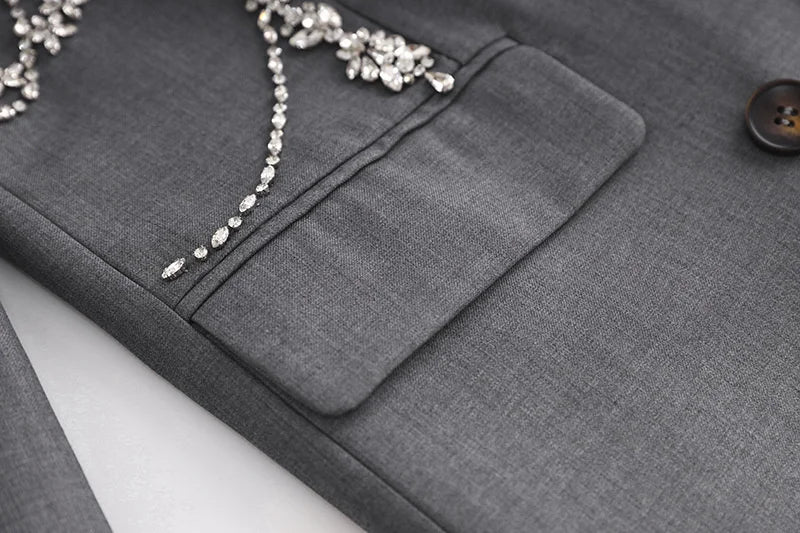 Suit Rhinestone blazer Dress