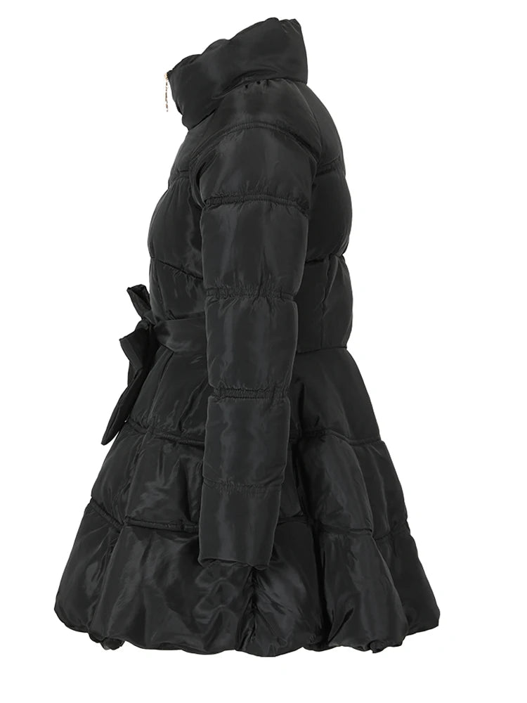 Black Cotton-padded Coat