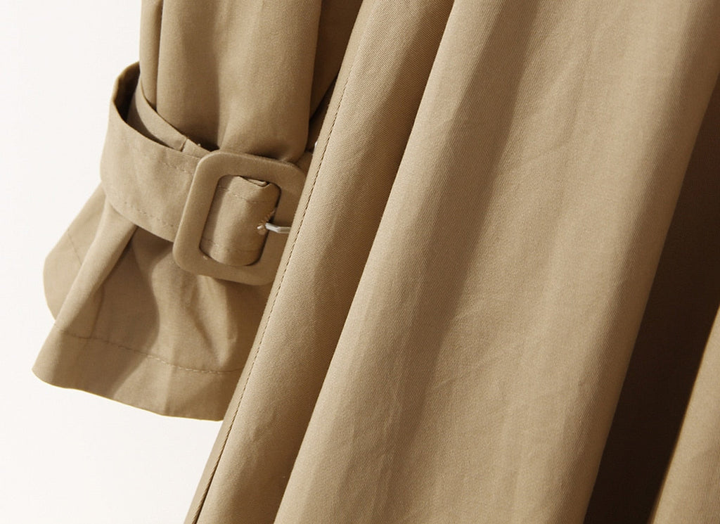 Trench Coat with Non-Removable Leather Jacket- Ready to Ship