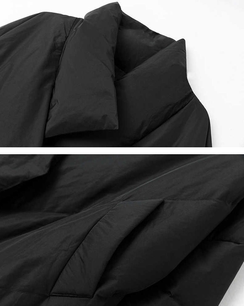 Black Long Down Jacket for UNUSUAL Winter