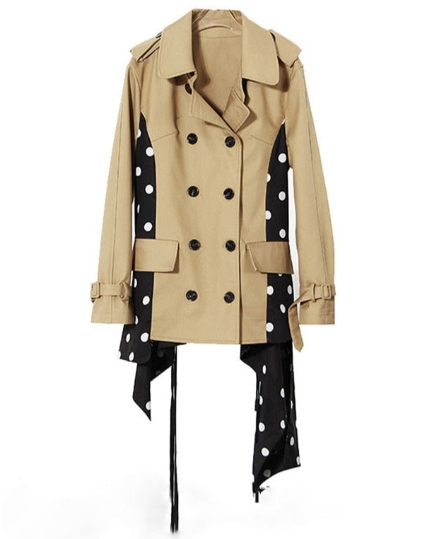 Polka Dots Trench Coat for UNUSUAL Winter