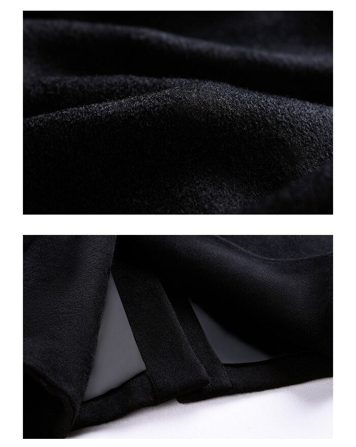 Black Woolen Dress Coat