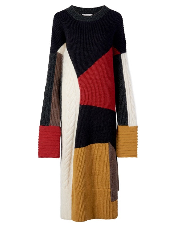 Winter Colorful Knitted Dress for UNUSUAL Winter