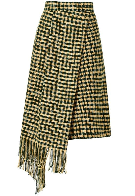 Plaid Tweed  Skirt