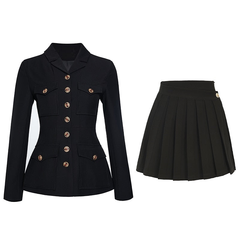 Two-Piece (Blazer and Mini Skirt )