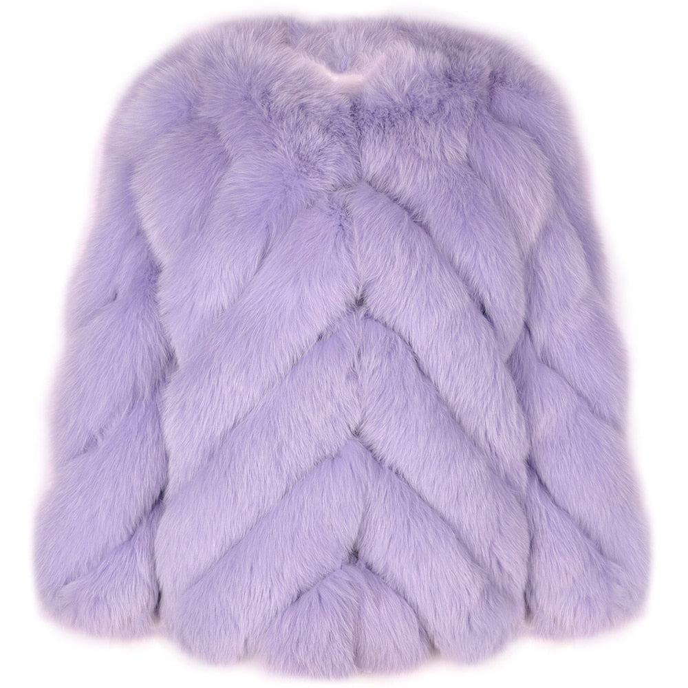 Real Fox Fur Jacket Coat (Different colors available)