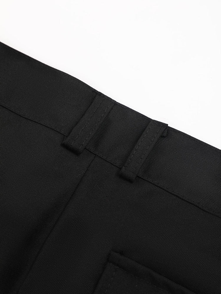 Color-block Black & White Pants