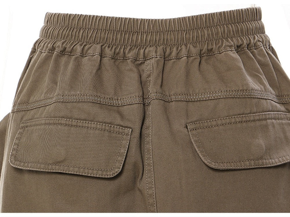 Brown Pocket Zipper Skirt