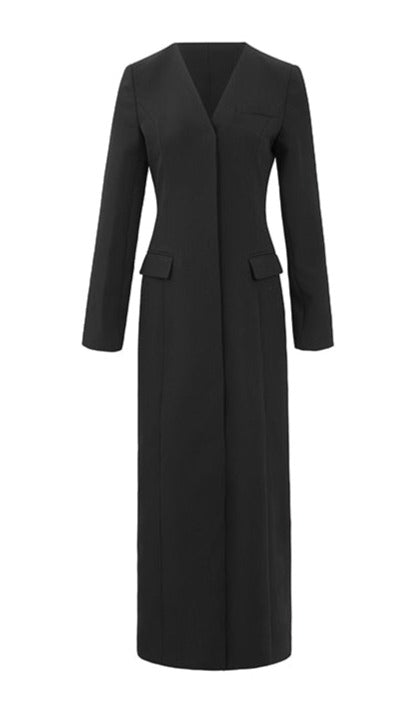 Maxi Black Trench Coat for UNUSUAL Winter