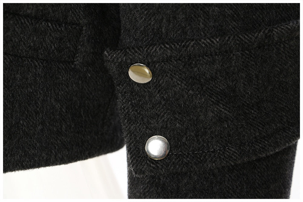 Gray Short Woolen Jackets