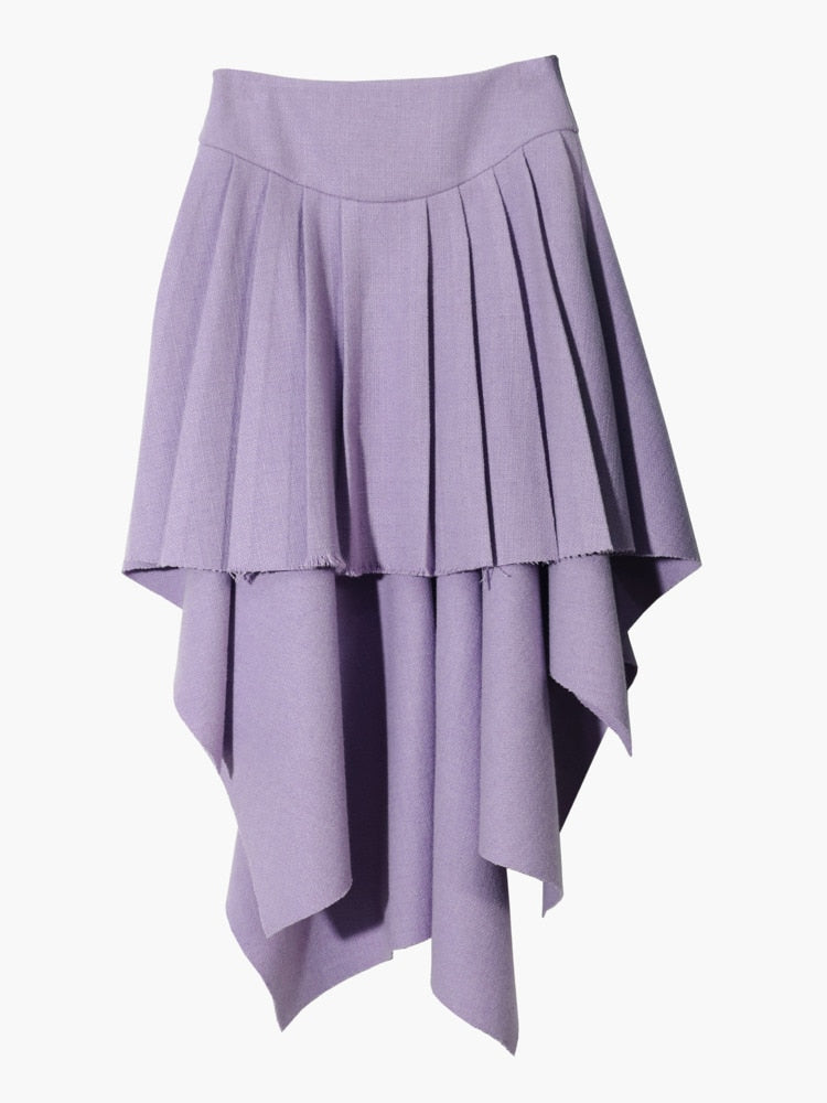 Purple Pleated UNUSUAL Skirt